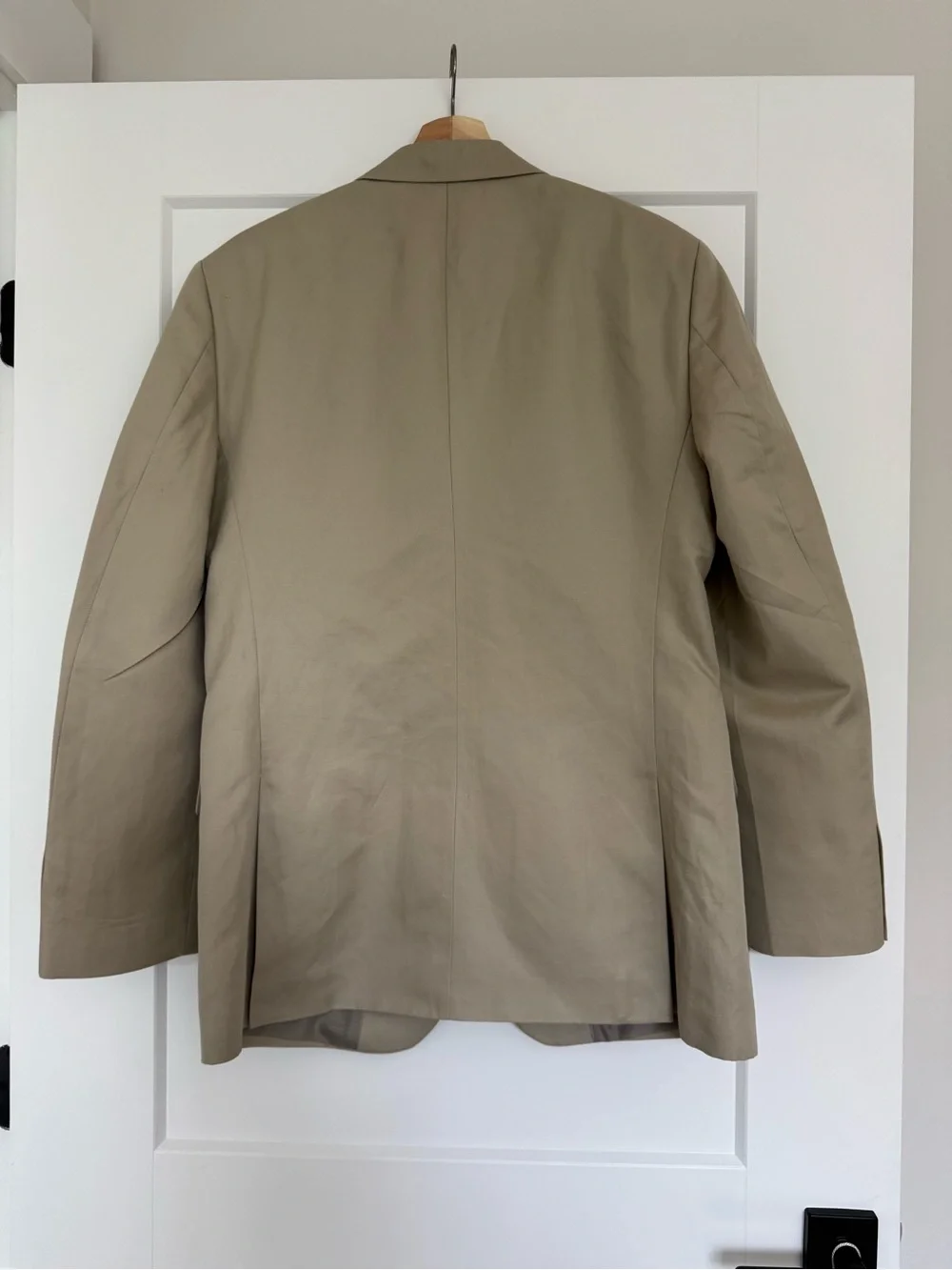 Banana Republic 40R Cotton Linen Blazer Tan Khaki Sport Coat Tailored Jacket